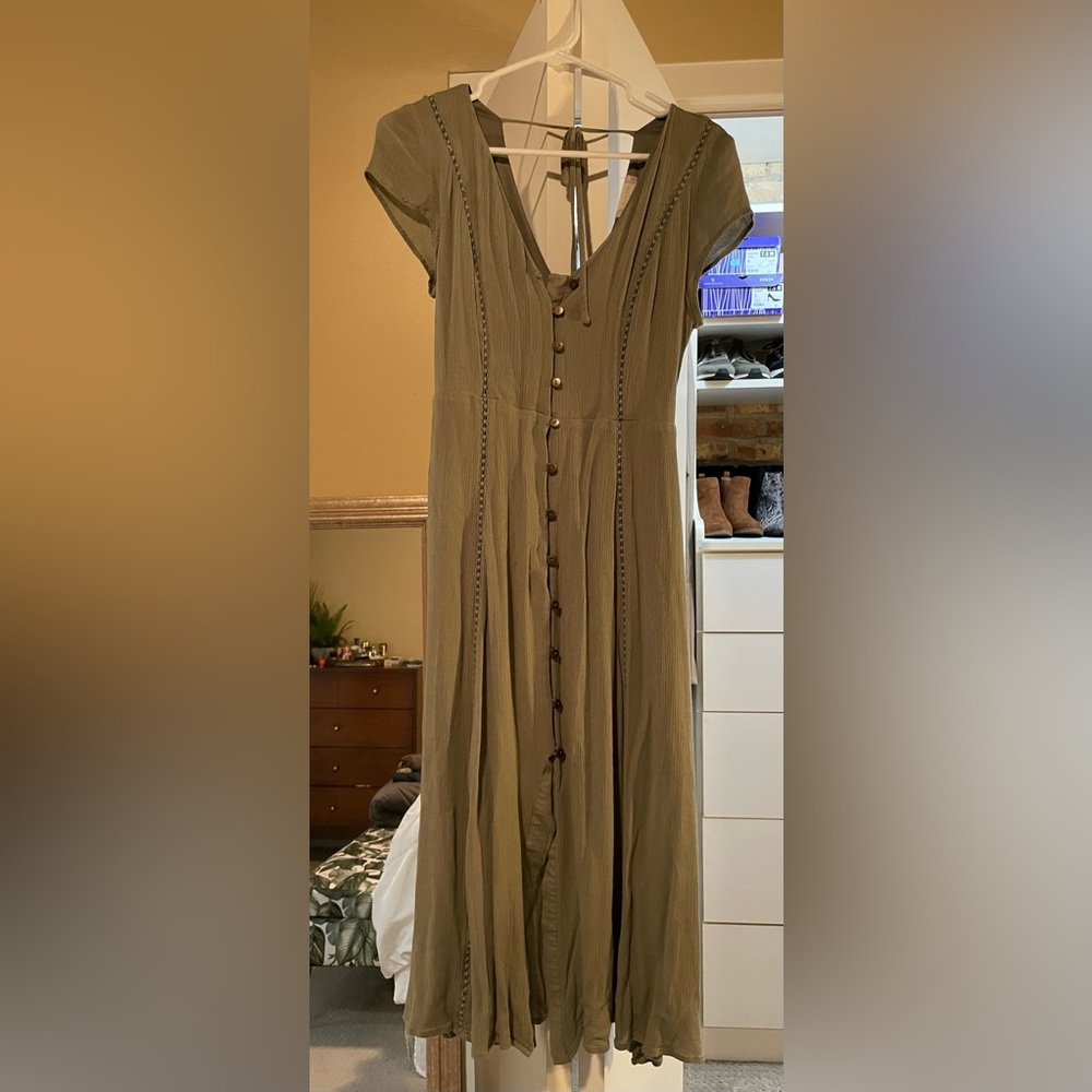 Altar’d State Green Midi Length Dress